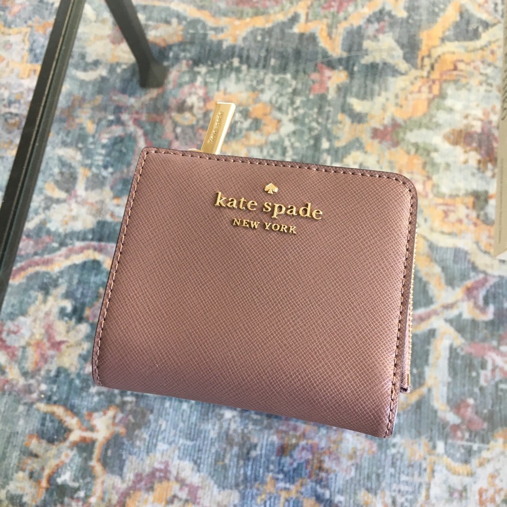 NWT Kate Spade Staci Small Bifold Wallet Brown